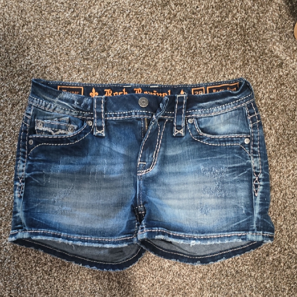 Rock Revival Women's Distressed Blue Jean Shorts